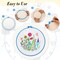 6 Pieces Plastic Embroidery Hoops Set and 16 Pieces Needles Plastic Circle Cross Stitch Hoop Ring 3.4 inch to 10.2 inch for Embroidery and Cross Stitch(Multicolor)